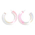 IRIDESCENT GRADIENT HOOP EARRINGS - PINK - A. Dodson's