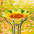 18" Hand Painted Sunflower Bird Bath