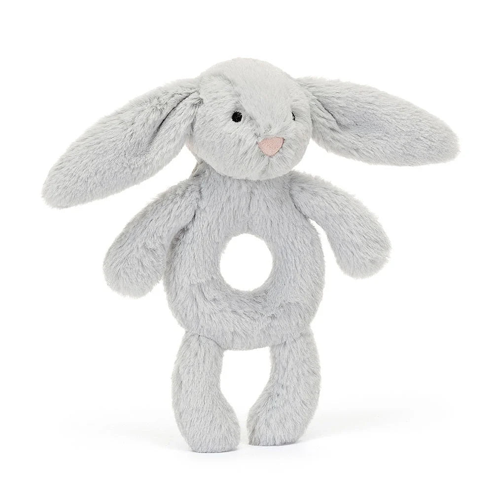 Bashful Silver Bunny Ring Rattle By Jellycat - A. Dodson's