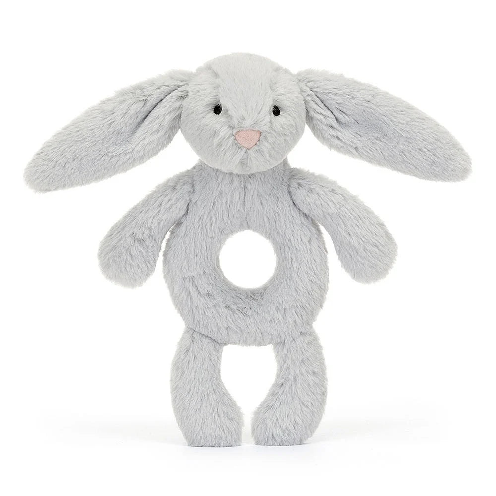 Bashful Silver Bunny Ring Rattle By Jellycat - A. Dodson's