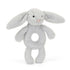 Bashful Silver Bunny Ring Rattle By Jellycat - A. Dodson's