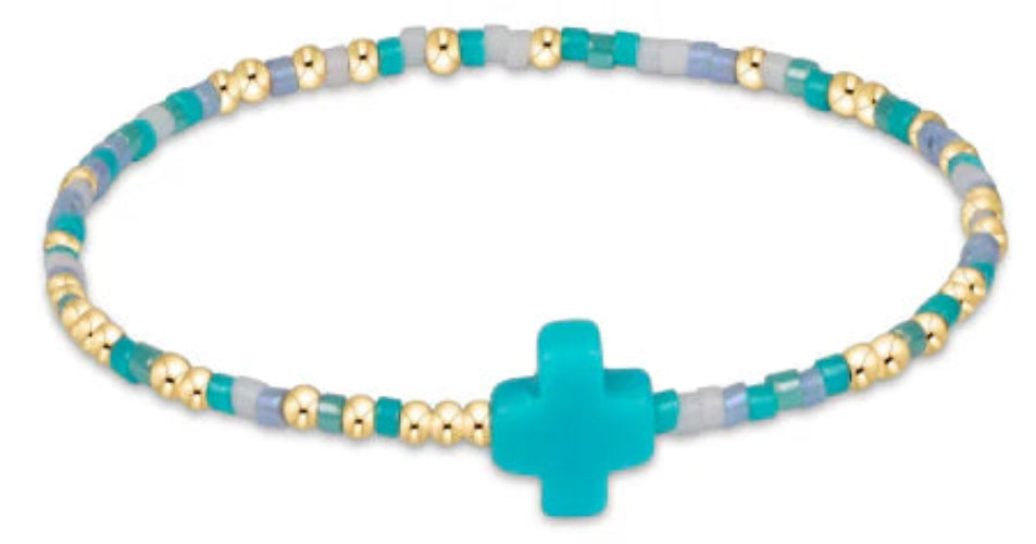 egirl Hope Unwritten Signature Cross Bracelet - Man, I Teal Like a Woman by enewton