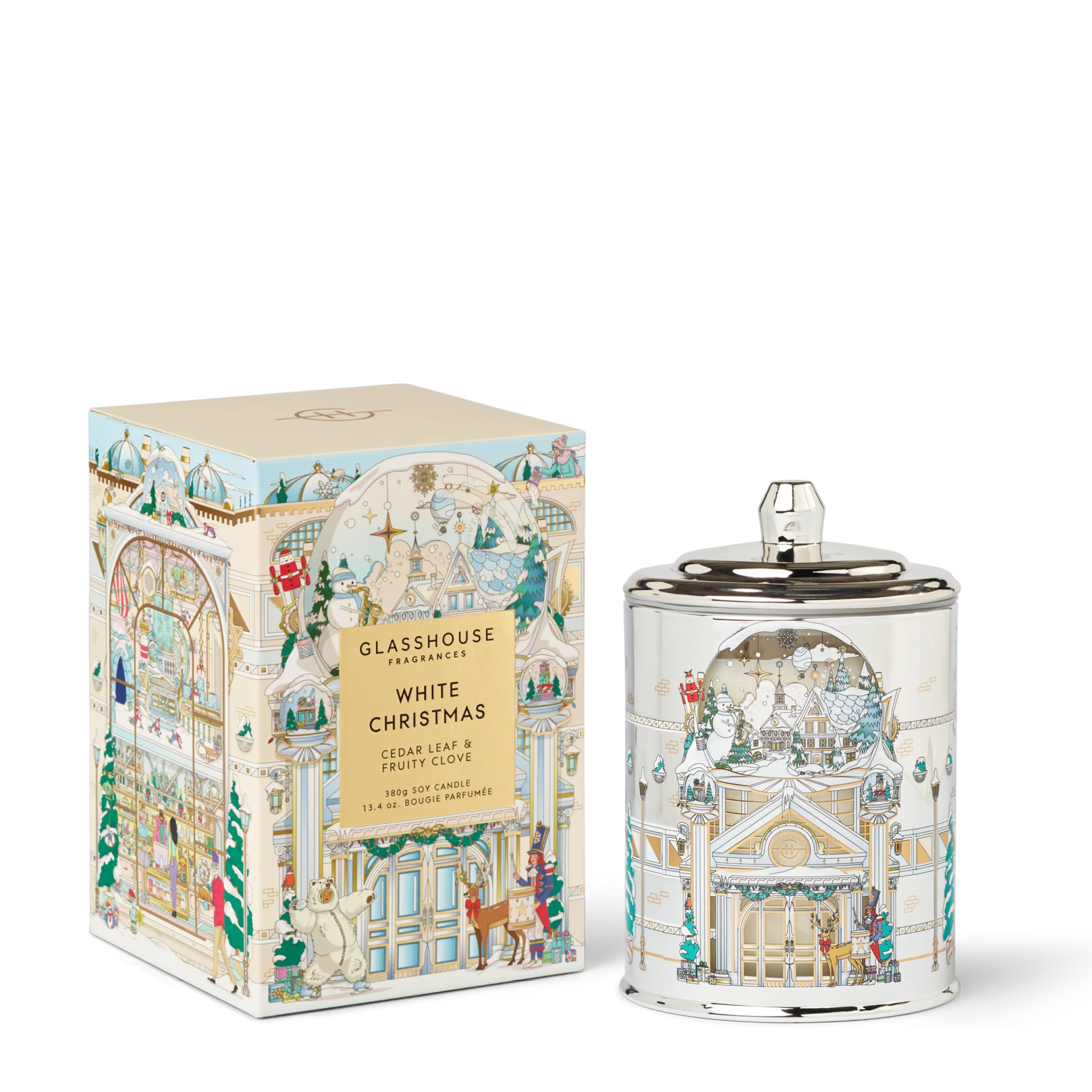 GLASSHOUSE White Christmas 13.4 oz. Triple Scented Candle