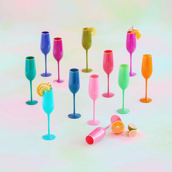 Sugar Plum Champagne Flute, 12 Colors by Glitterville
