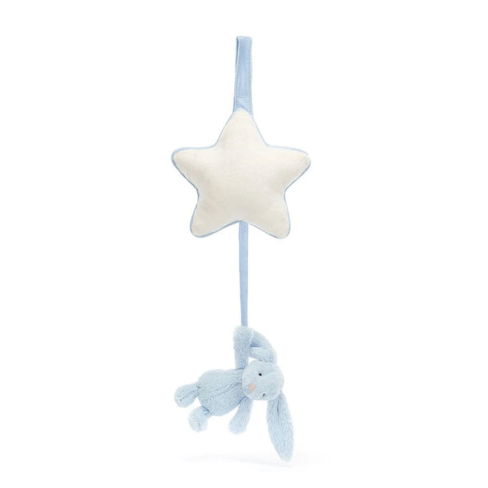 Bashful Blue Bunny Musical Pull By Jellycat