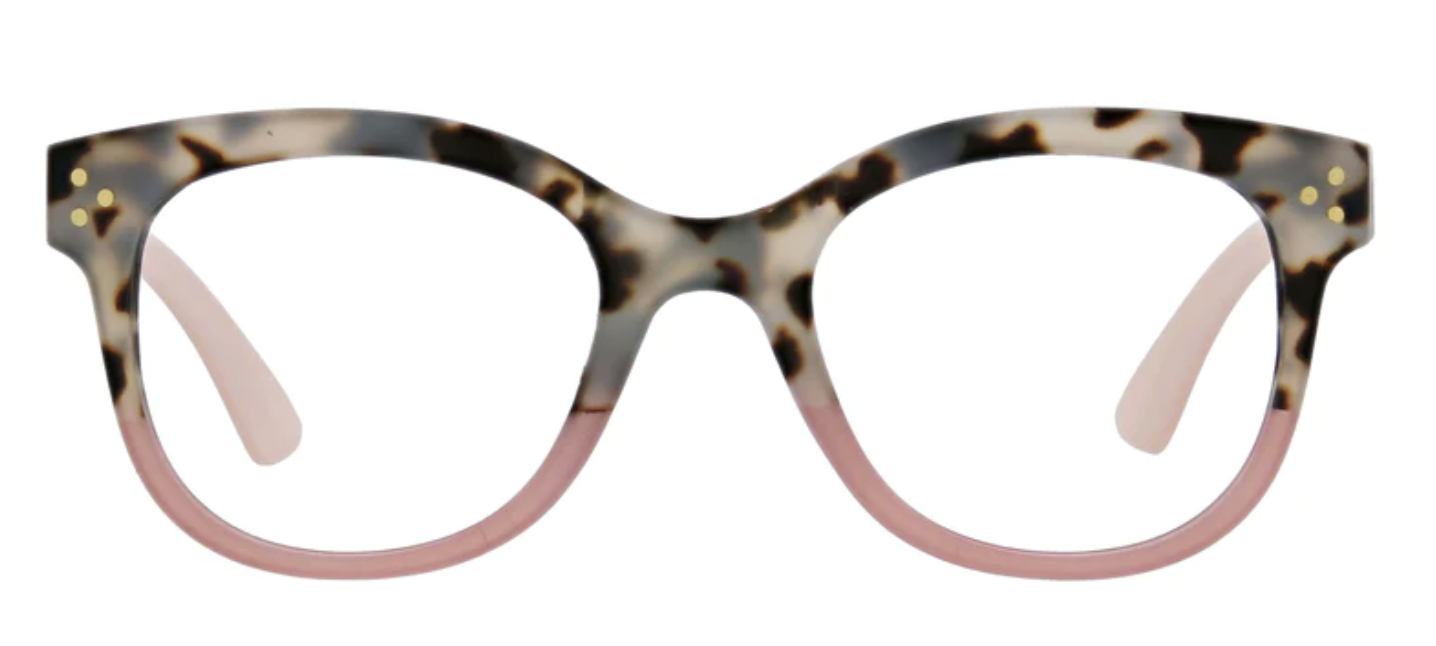 PEEPERS WALKING ON SUNSHINE BLUE LIGHT READERS - GRAY TORTOISE/PINK - A. Dodson's