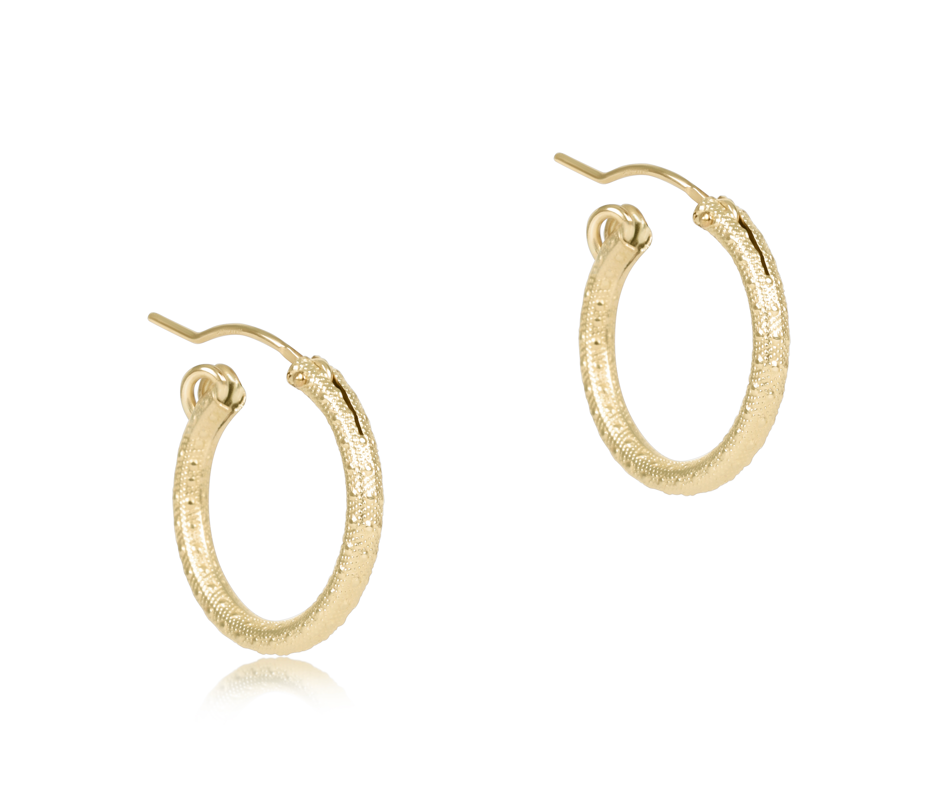 Round Gold 0.5" Hoop - Textured by enewton