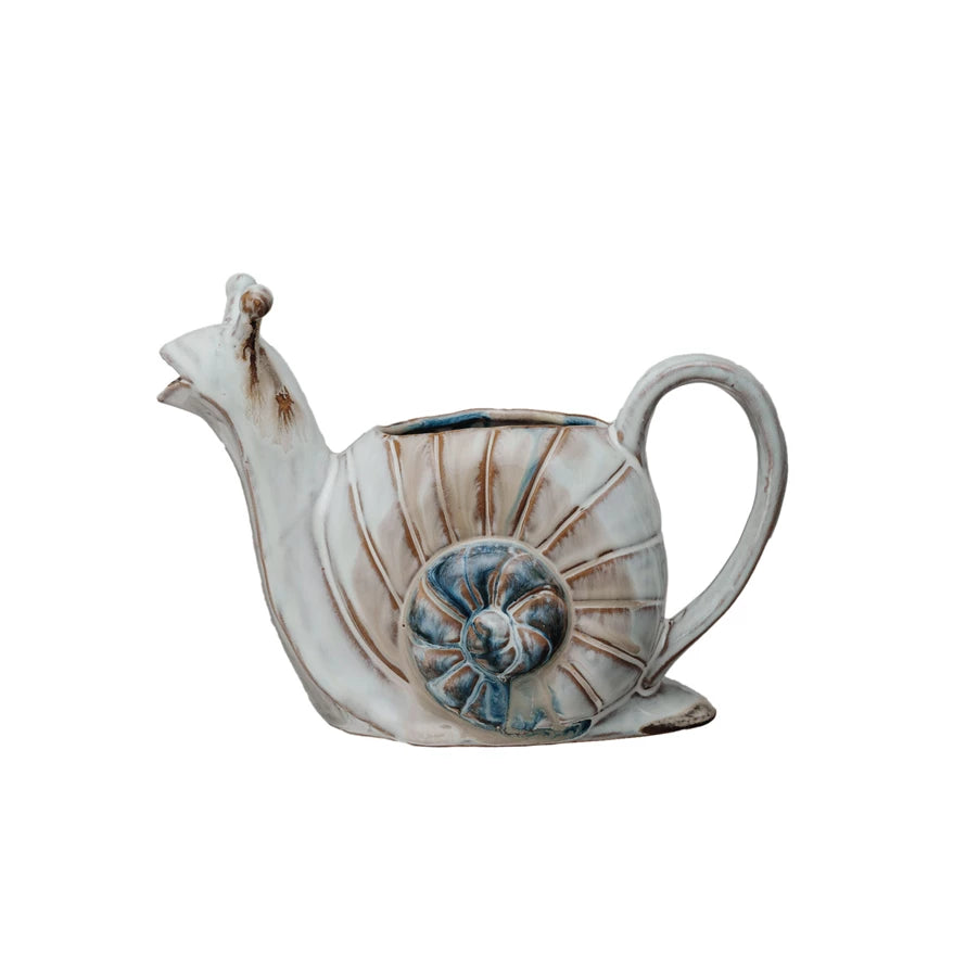 snail planter pot Stoneware Snail Watering Can