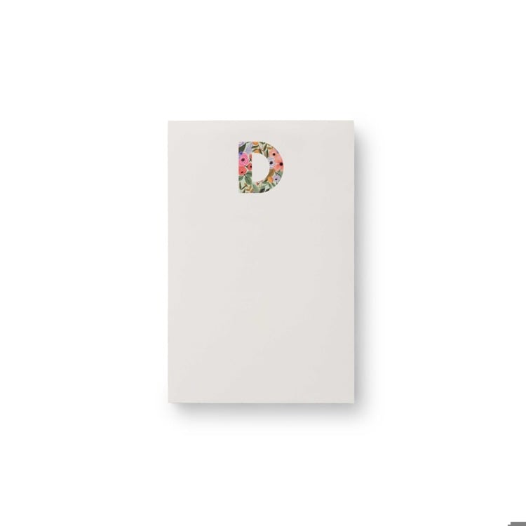 Monogram Initial Garden Zipper Pad by Rifle Paper Co