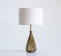 GLASS TABLE LAMP WITH JUTE SHADE, Creative Co-op - A. Dodson's