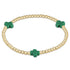 signature cross gold pattern 3mm bead bracelet - emerald by enewton - A. Dodson's