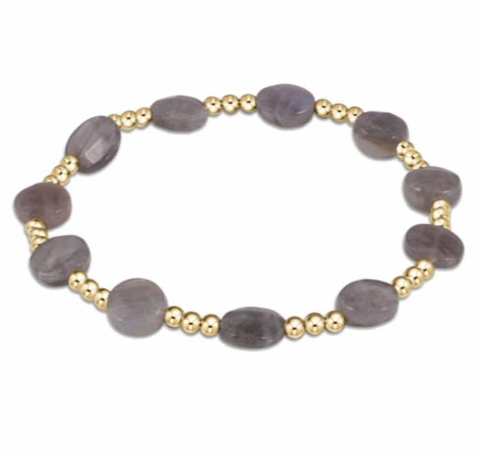 admire gold 3mm bead bracelet - labradorite by enewton