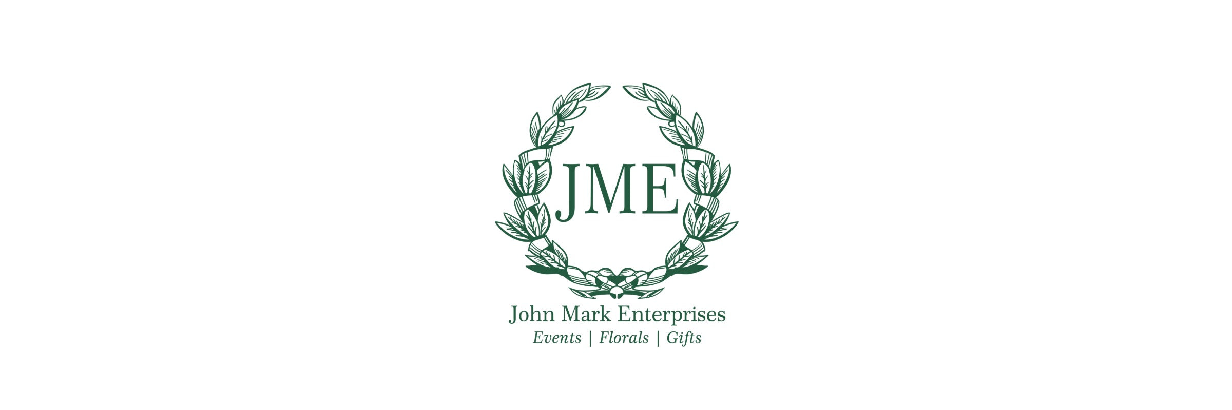 John Mark Enterprises logo — shop John Mark luxury wired ribbon at A. Dodson's