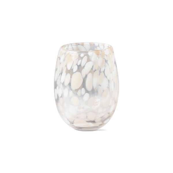 CONFETTI STEMLESS WINE GLASS - SAND