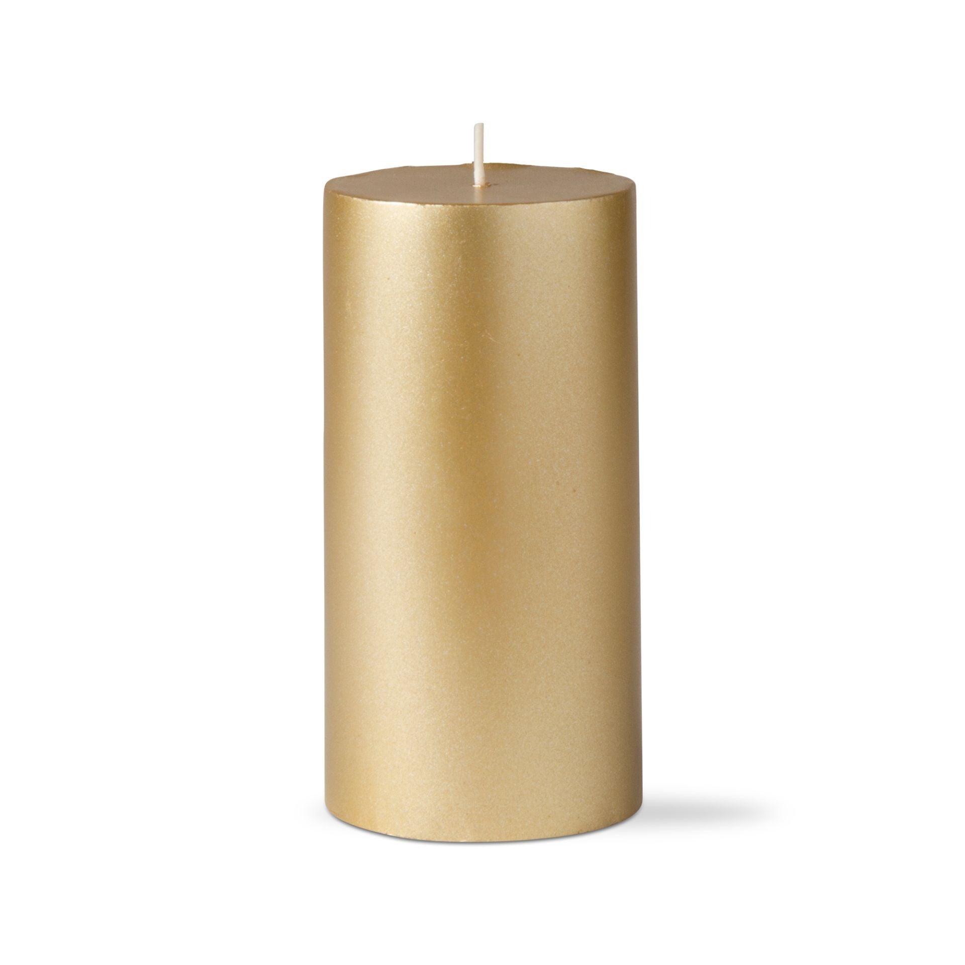 metallic pillar candle 3x6 - gold
