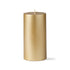 metallic pillar candle 3x6 - gold