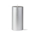metallic pillar candle 3x6 - silver