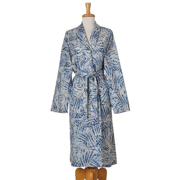 blue take care of yourself breezy palm robe - A. Dodson's