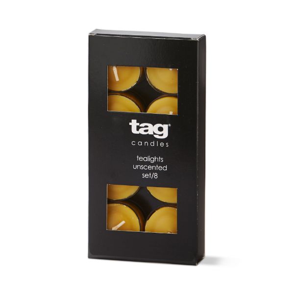 color studio tealight candles set of 8 - ochre