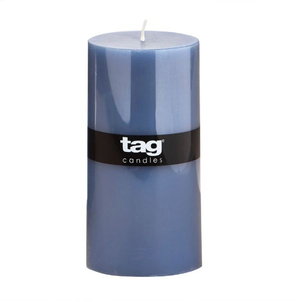 CHAPEL 3x6 PILLAR CANDLE - BLUE DENIM