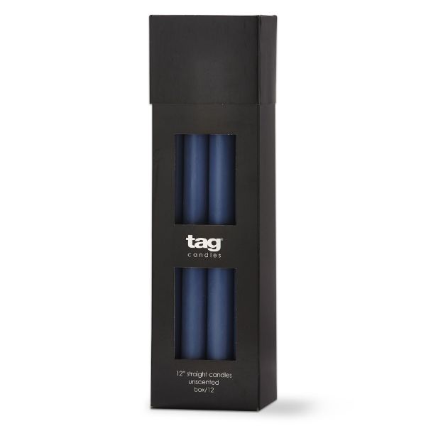 color studio 12" straight candle - blue denim