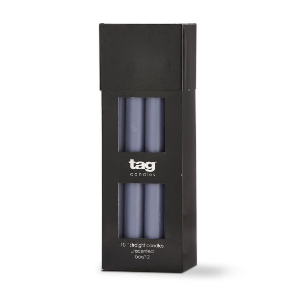 color studio 10" straight candle - slate blue