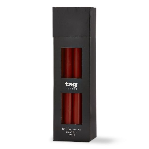 color studio 12" straight candle - burnt sienna