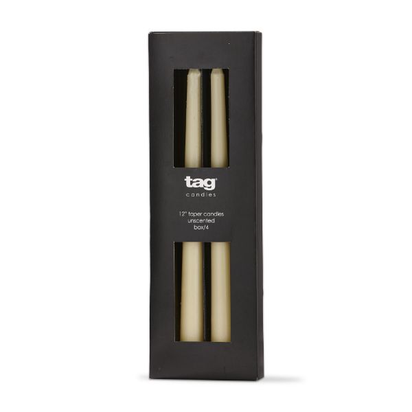 color studio 12" taper candle set of 4 - ivory