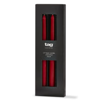 color studio 12" taper candle set of 4 - red