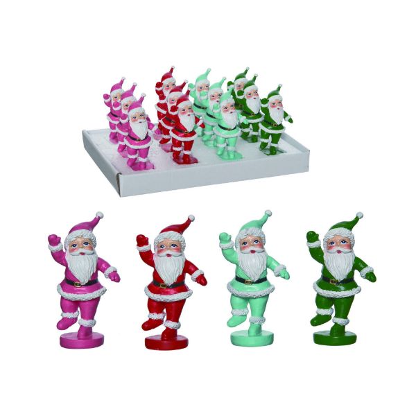 Colorful Dancing Santa Figurine