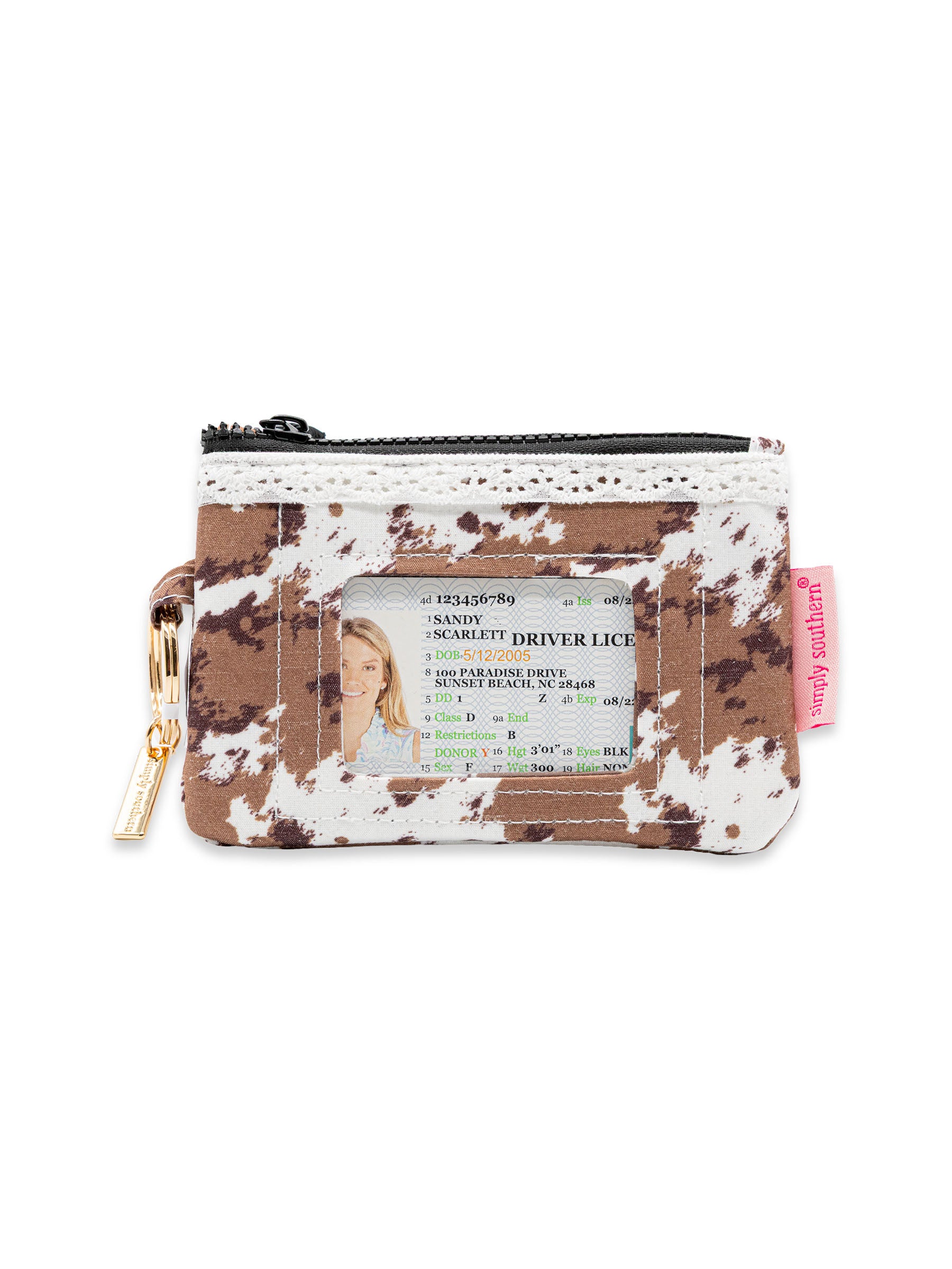 Simply Southern Lace ID Wallet - Cow Print by Simply Southern