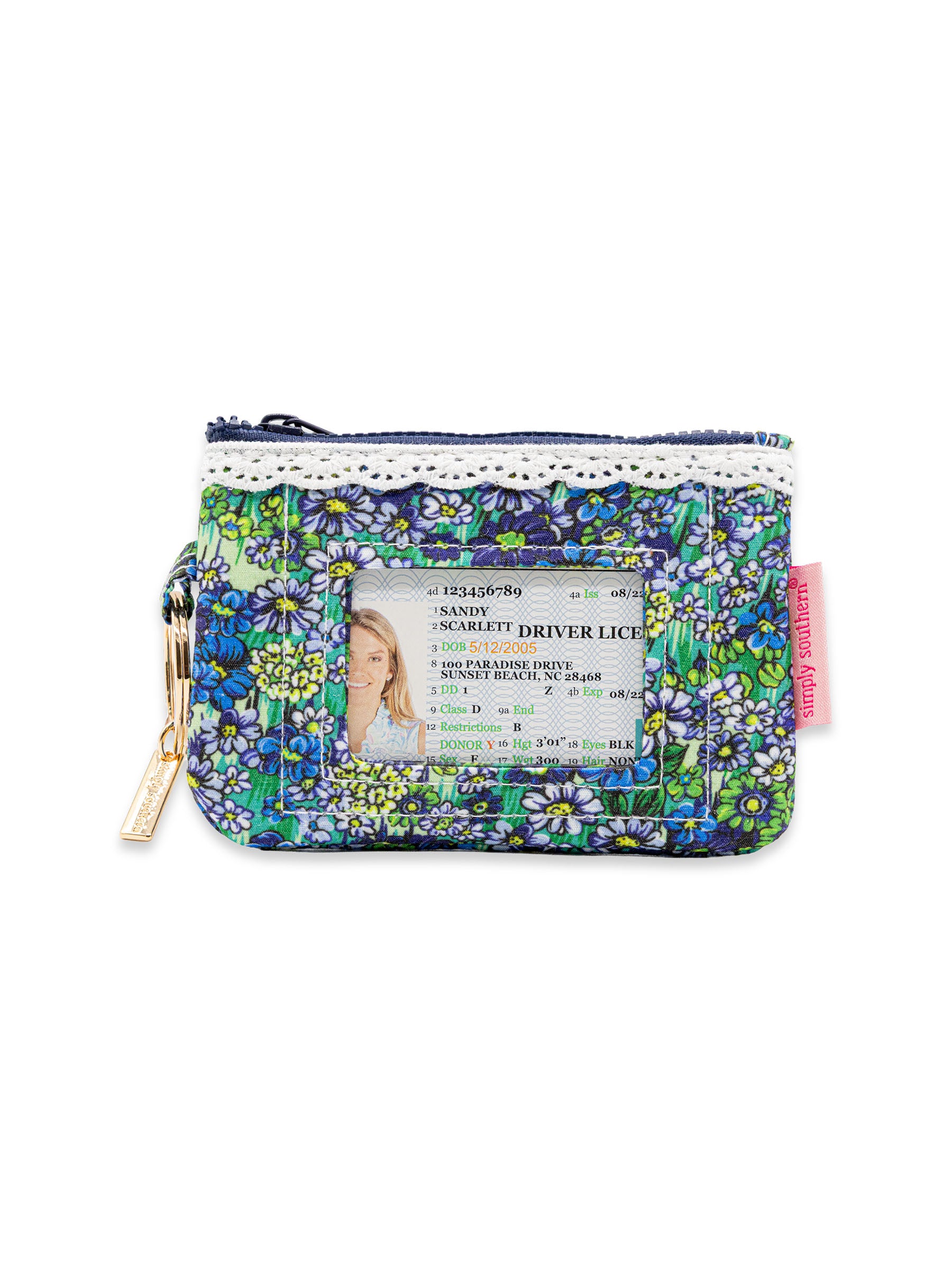 Simply Southern Lace ID Wallet - Green Floral by Simply Southern