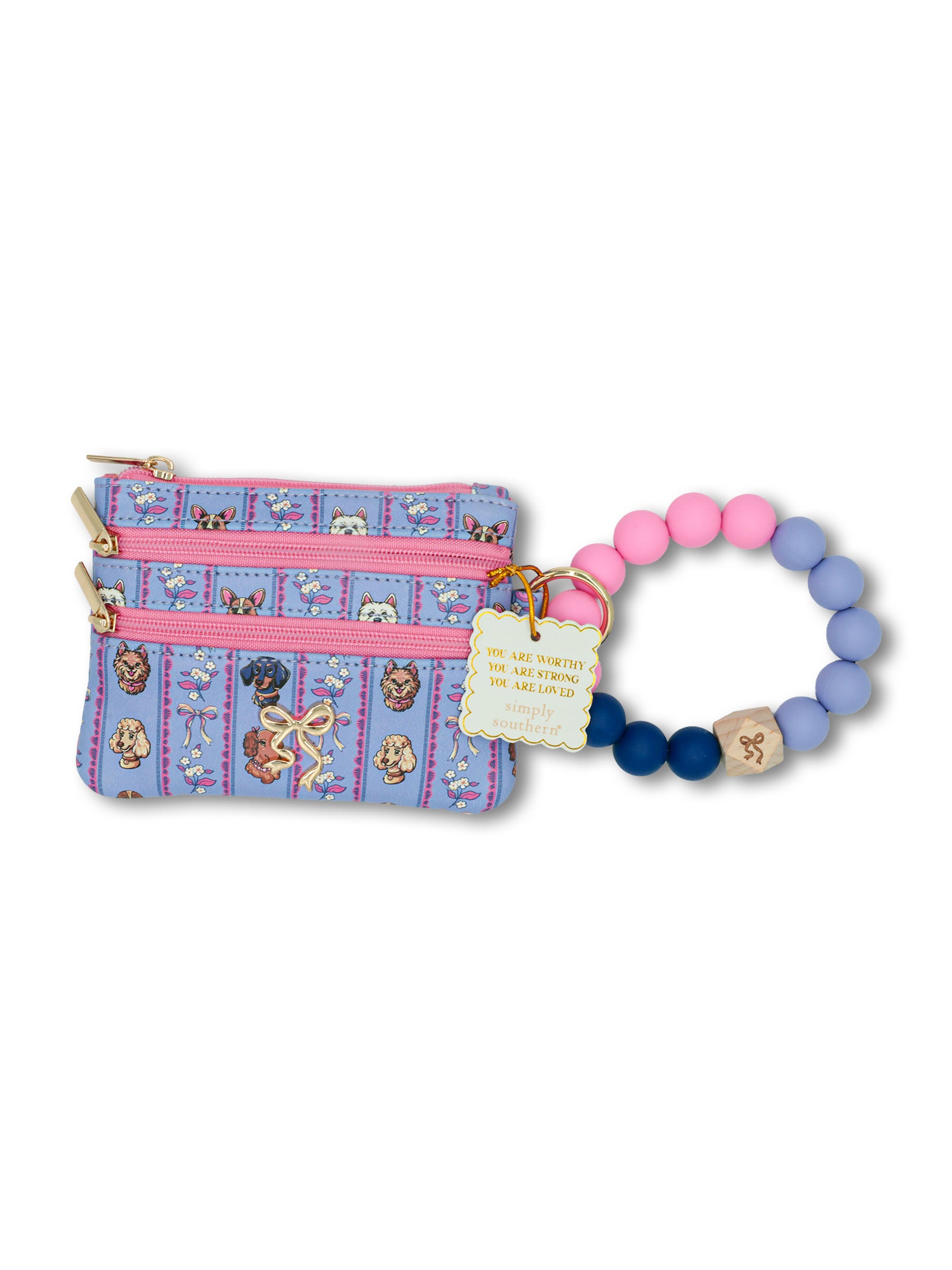 Simply Southern Beaded Bangle Wallet - Dog Bow by Simply Southern