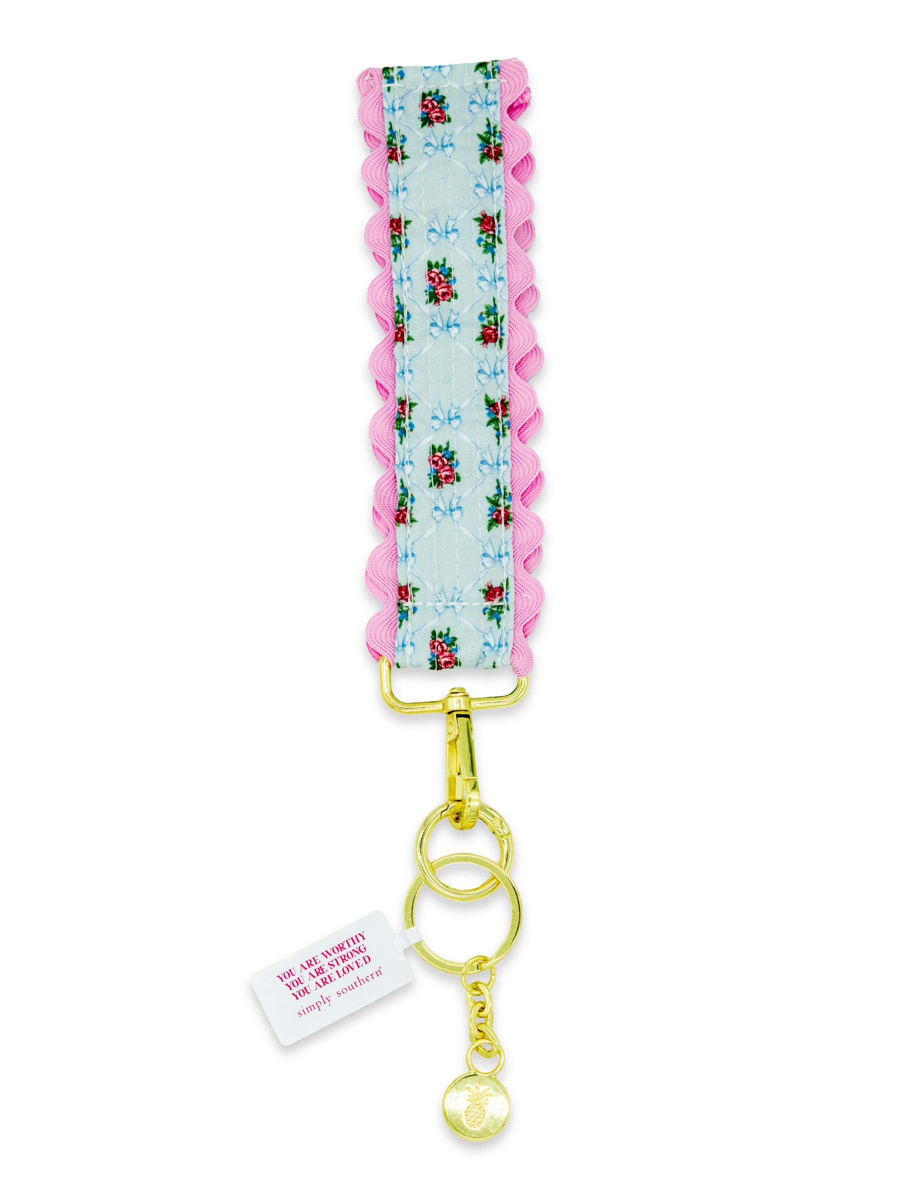 Simply Southern Lace Key Fob - Blue Bows by Simply Southern