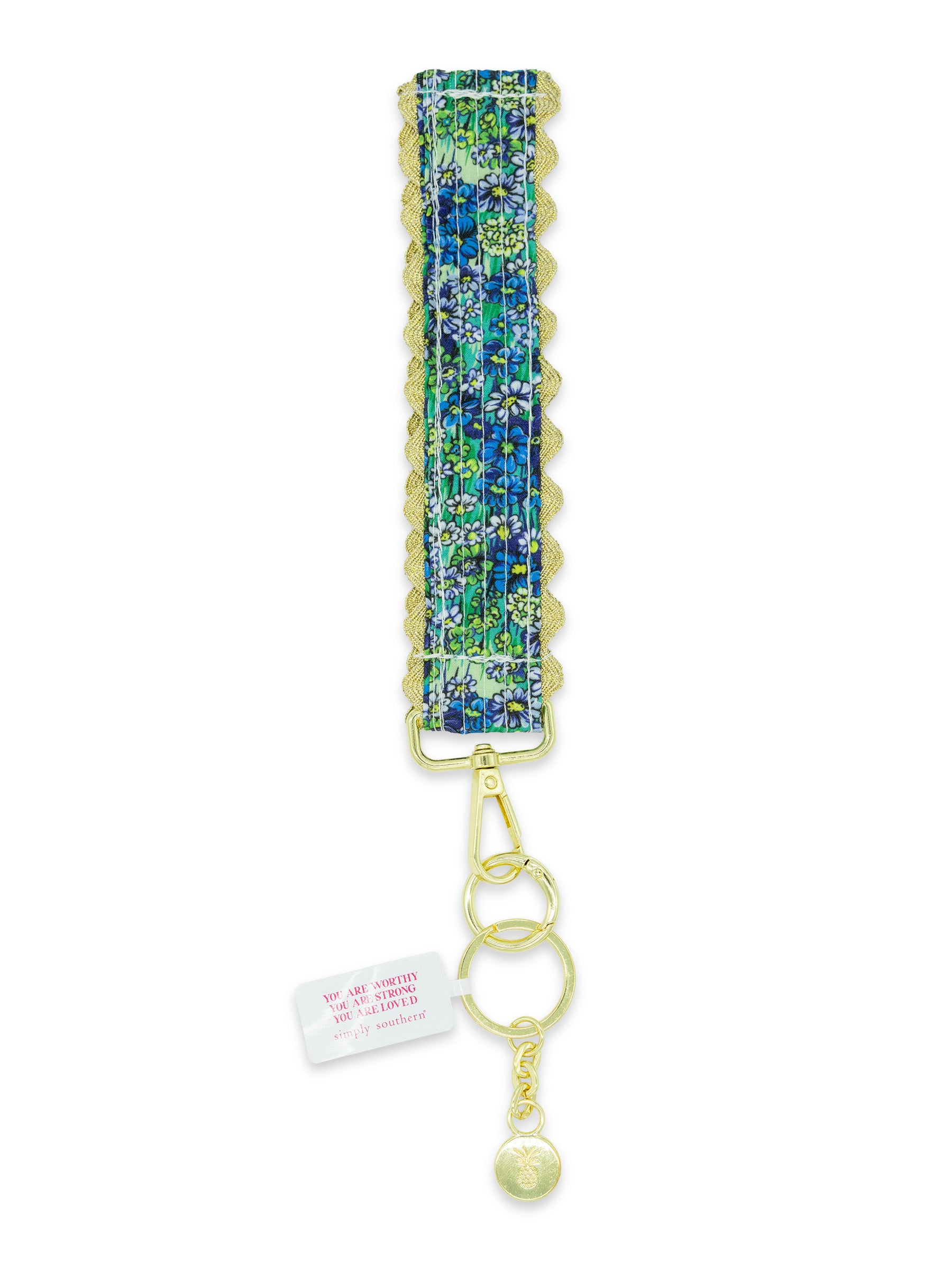 Simply Southern Lace Key Fob - Green Floral by Simply Southern