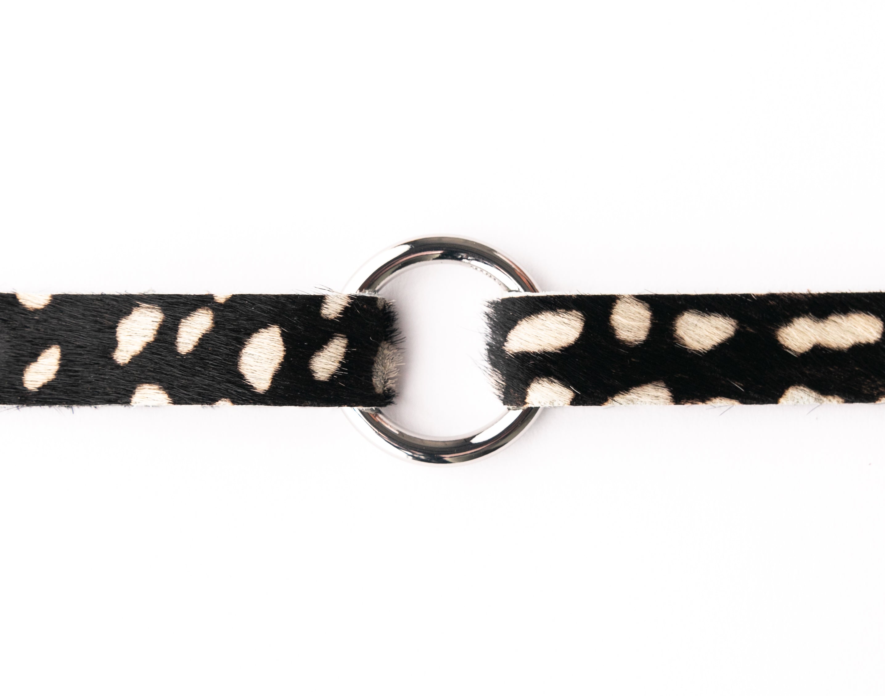 Spotted in White Leather Bracelet