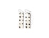 Spotted in Black Four Corners Leather Earrings