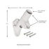 2-Position Aluminum House Flag Bracket, White