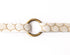 Scalloped in Taupe and Cream Leather Bracelet