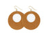 Classic Brown Hoop de Hoop Leather Earrings
