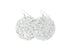 Sparkle in Silver Round Leather Earrings