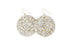 Sparkle in Gold Round Leather Earrings