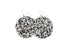Sparkle in Black Round Leather Earrings