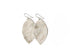Silver Spot Cheetah Leather Earrings