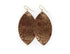 Starburst Berry Leather Earrings