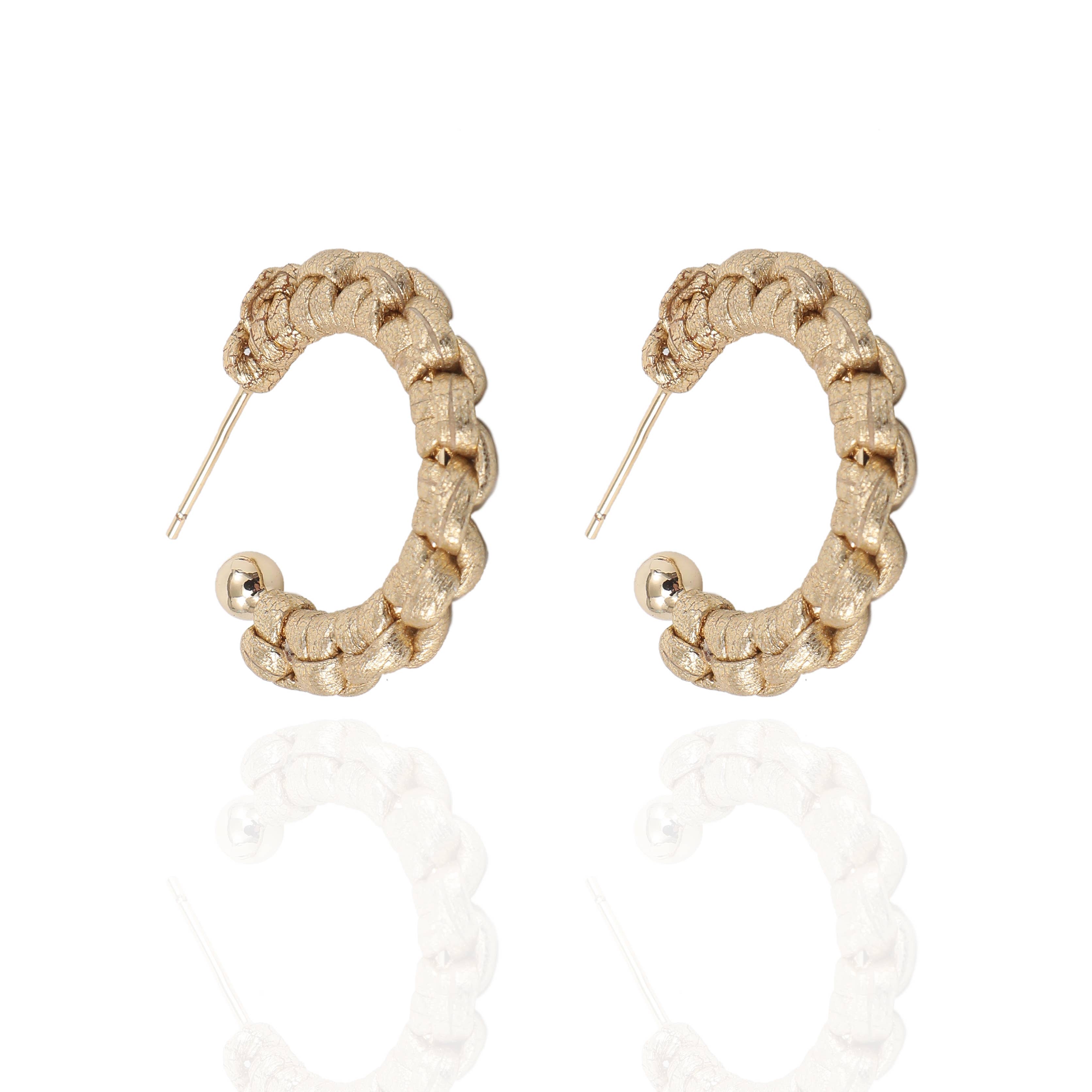Petite Braided Hoop Earrings