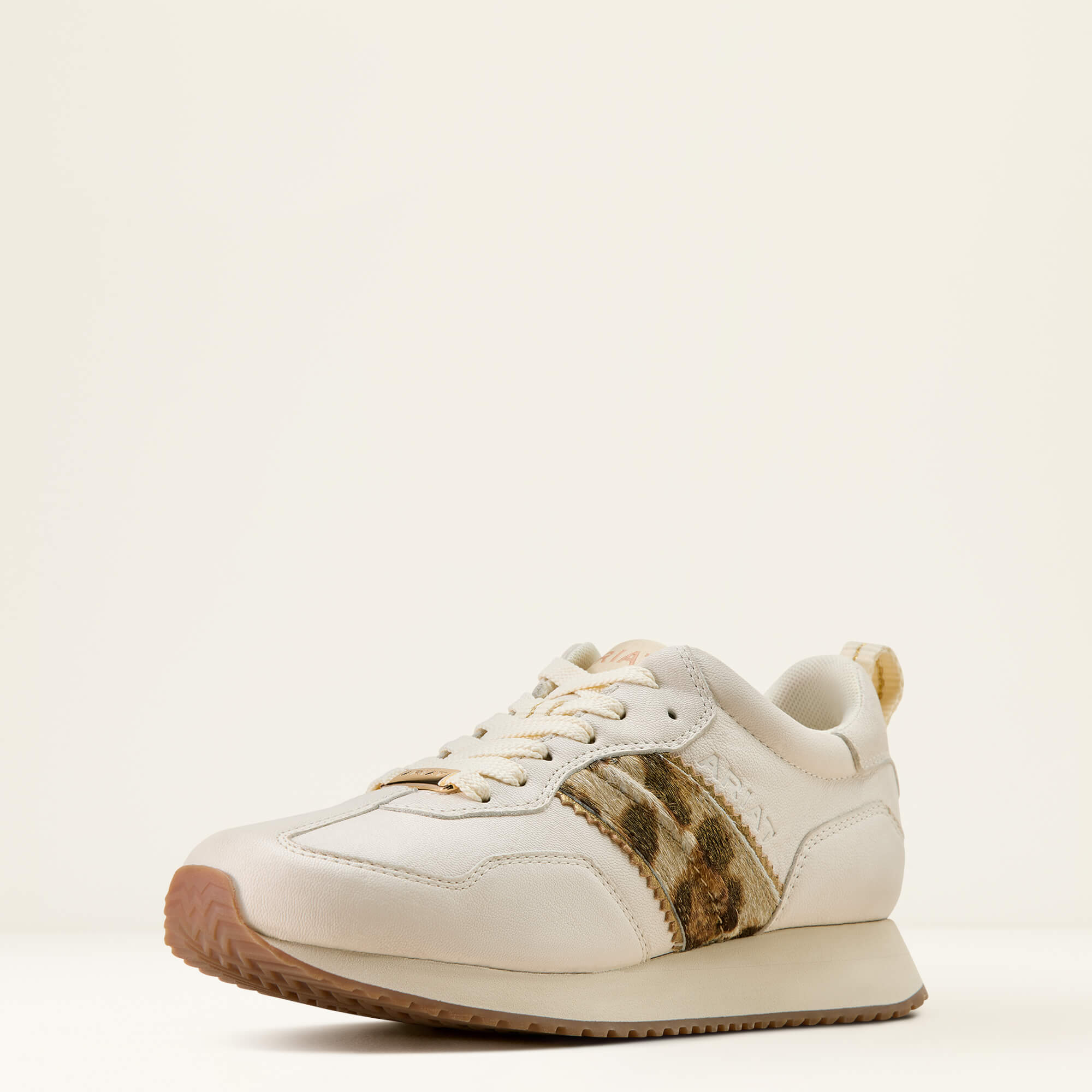 Ariat Ranch Runner Shoe - Bright Cream & Gilded Leopard