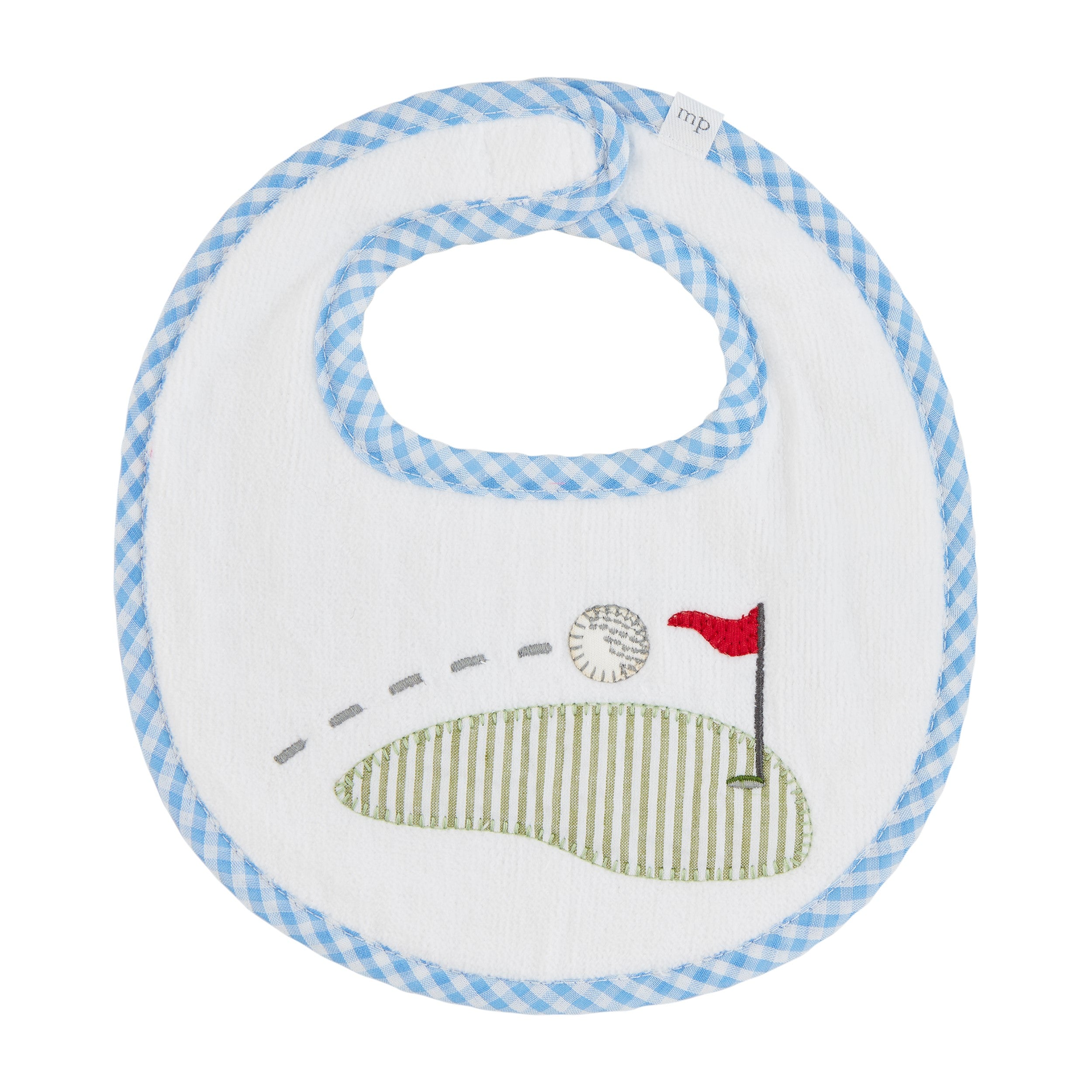 Boy Golf Flag Applique Bib By Mud Pie