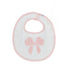 PINK BOUCLE BOW BIB By Mud Pie
