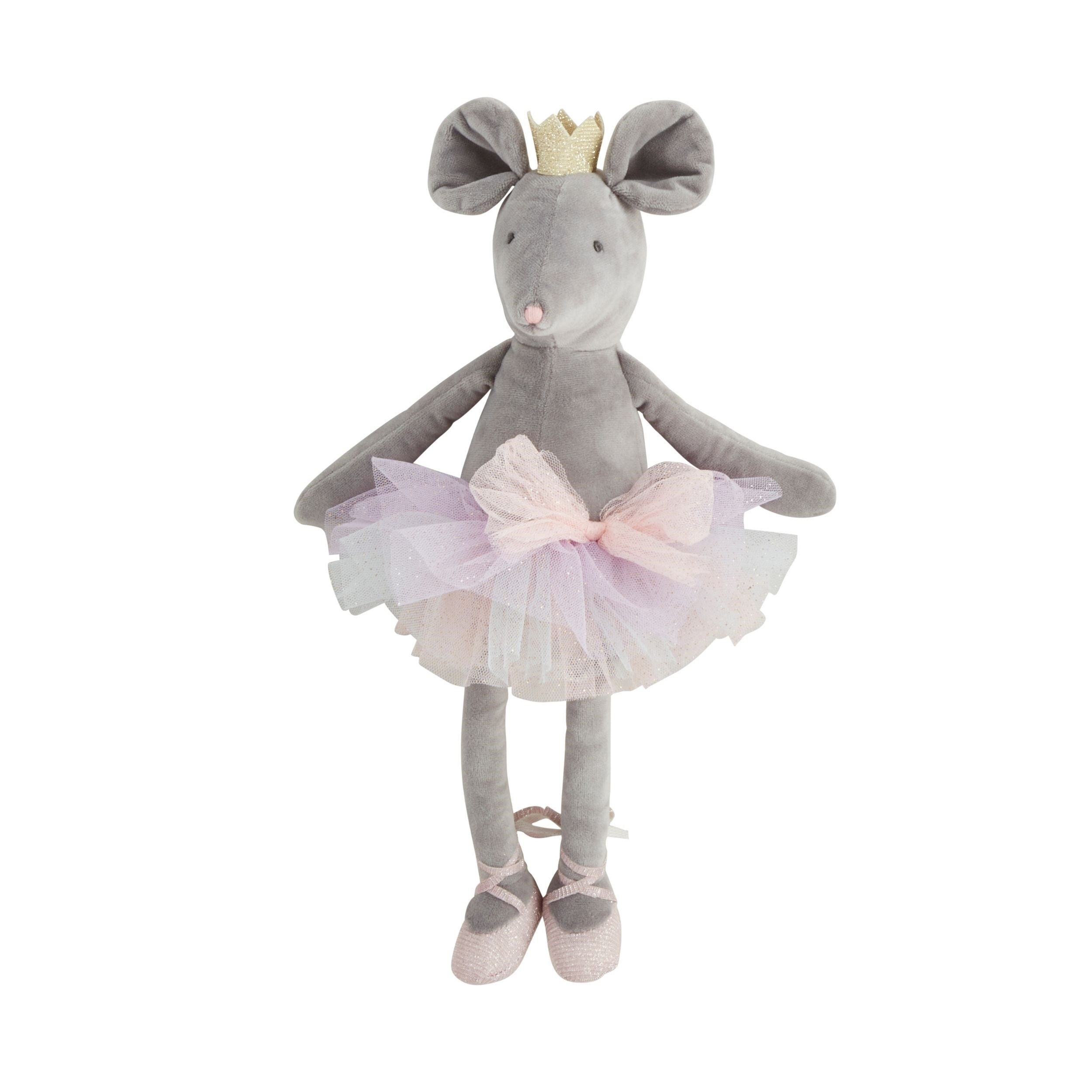 Mouse Velvet Princess Plush  By Mud Pie
